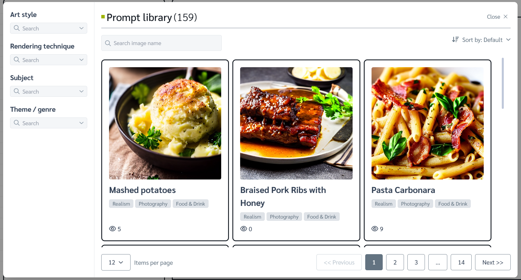 Image Generator prompt library