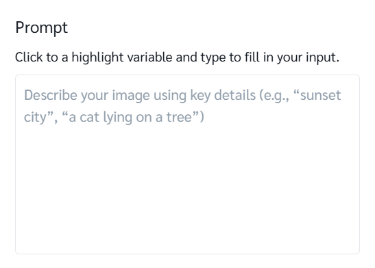 Prompt parameter