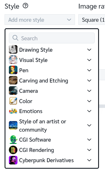 Style parameter